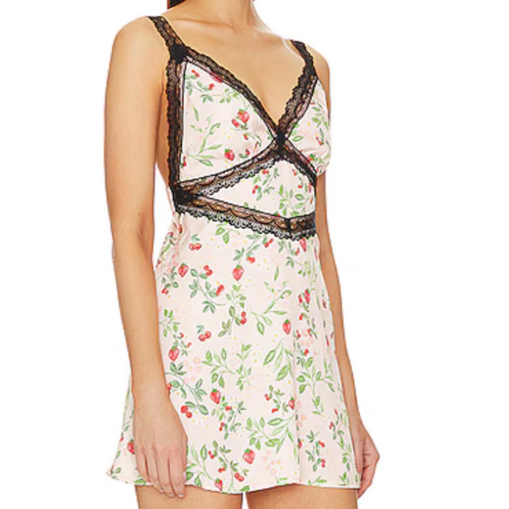 RESA | NWT Revolve Amelia Floral and Fruit Print Low Back Coquette Mini Dress